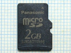 ★Panasonic microＳＤ メモリーカード ２ＧＢ 中古★送料８５円・１８５円