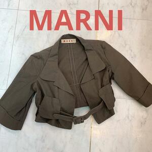 ☆超美品☆MARNI マルニ ボレロ ショートジャケット コットン ブラウン系