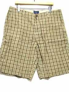 @美品 IZOD アイゾット ラコステ チェック柄ショーツd347 アメリカ古着 IVY ゴルフ