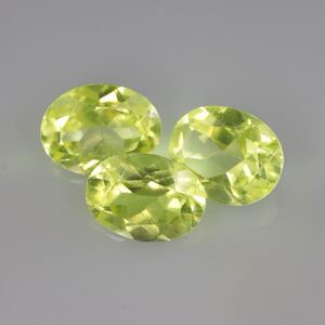 ★美しい★天然クリソベリルルース3個 1.050ct★オーバルミックスカット★クリソベリル