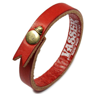 VASSER(バッサー)Hat Boy Leather Bracelet Red(ハットボーイレザーブレスレットレッド)