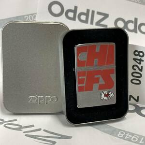 1000円スタート ZIPPO 未使用 NFL カンザスシティ チーフス 化粧箱有り オイルライター ジッポー 2000年製 Z0248