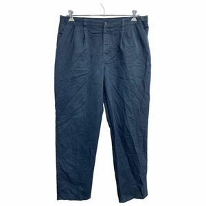 Dickies ワークパンツ W37 ディッキーズ ビッグサイズ タック ネイビー 古着卸 アメリカ仕入 2406-667