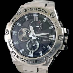 24L028　カシオ　CASIO　GST-B100　ジーショック　G-SHOCK　メンズ腕時計　動作品　タフソーラー　G-STEEL　黒文字盤　ラウンド　１円～