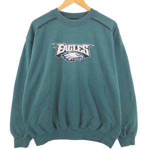 古着 NFL PHILADELPHIA EAGLES フィラデルフィアイーグルス ロゴスウェットシャツ トレーナー メンズXL /eaa411108 ss2501_30