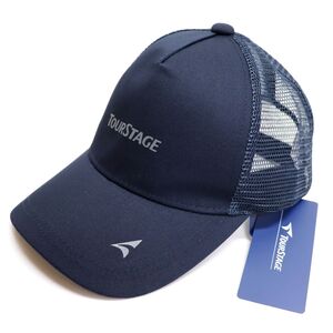 ★ブリヂストン ゴルフ GOLF ツアーステージ 新品 メンズ シンプル メッシュ キャップ 帽子 CAP 紺 [1242205C2T-74-5759] 一 七★QWER