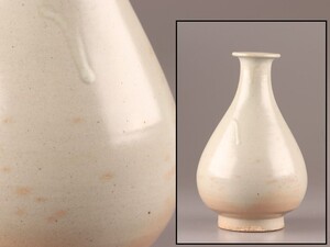 古美術 朝鮮古陶磁器 李朝 白磁 花瓶 時代物 極上品 初だし品 C9773