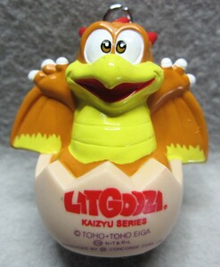 ゴジラシリーズ キーホルダー◎ラドン 台座ベージュ◎非売品◎袋無◎LITGODZI KAIZYU SERIES◎1997 TOHO/TOHO EIGA