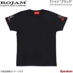 ROJAM ロジャム Tシャツ ブラック ユニセックスモデル ブラック×ホワイト×レッド サイズ：L 70-T172-3L