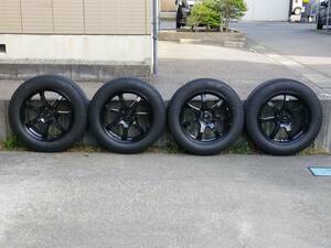 HOT STUFF G-SPEED G-03 114.3 5H 7.5J OFFSET+38　BS VRX2 225/55R18 98Q 美品 バリ山