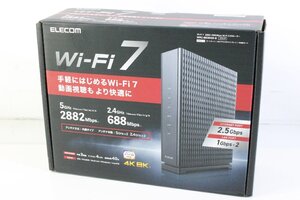 ☆047☆【未開封】 ELECOM Wi-Fi 7 2882+688Mbps Wi-Fi 2.5Gルーター WRC-BE36QS-B