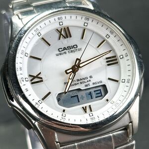 CASIO カシオ WAVE CEPTOR ウェーブセプター WVA-M630D-7A2JF 腕時計 タフソーラー 電波ソーラー アナデジ 多機能 ゴールド 動作確認済み