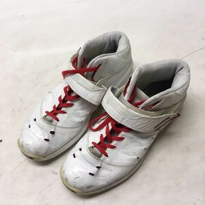 送料込み★asics アシックス★ハイカットスニーカー　メンズシューズ　スニーカー★27.5㎝★白赤#60125s127