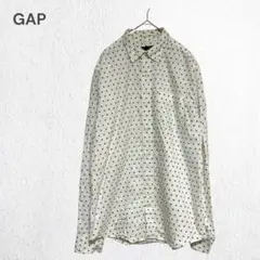 GAPギャップ 花柄シャツ メンズシャツ おしゃれ カジュアル ホワイト M