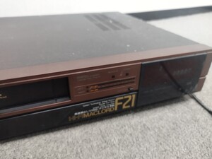 昭和【 National VHS ビデオデッキ マックロードF21】バーコード予約 ナショナル 通電 昭和レトロ レア 中村雅俊