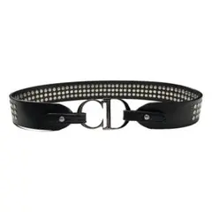 Christian Dior Studs Leather CD Belt