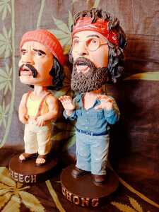 【激レア！美品】Cheech&Chong チーチョンフィギュア2体セット　head knochers　ボビングヘッド 首振り人形　大麻 ガンジャ マリファナ THC