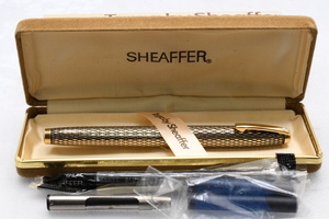 SHEAFFER シェーファー TARGA 14K コンバーター カートリッジ両用 ケース付属 万年筆 ■25338