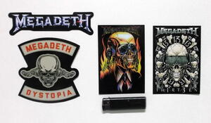 ★メガデス ステッカー 4pcs MEGADETH 正規品 スラッシュ メタル