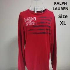 【人気☆POLO RALPH LAUREN】赤　ロゴ入り　Tシャツ サイズXL