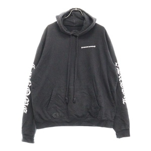 CHROME HEARTS クロムハーツ Tire Track Hoodie タイヤトラックバックプリント セメタリー プルオーバーパーカー ブラック