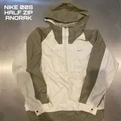 Nike 00S Half Zip Anorak Y2K White green