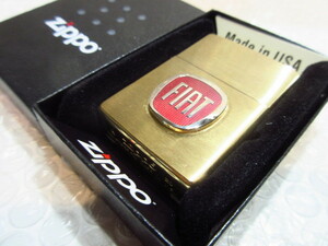 【Spiral】フィアット/エンブレム Zippo・真鍮製ジッポライター・ゴールド【type2】新品/FIAT/