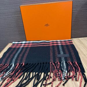 箱付エルメス マフラー カシミヤ100% HERMES MUFFLER