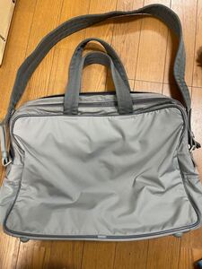 1円 美品 PRADA プラダ ビジネス ハンドバッグ ショルダーバッグ グレー 1242-9