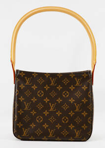 美品 LOUIS VUITTON/ルイヴィトン モノグラム ルーピングMM M51146 ショルダーバッグ ブラウン 箱付 ワンショルダー ハンドバッグ 