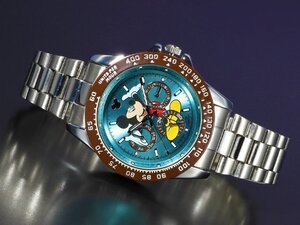 1円～ 1スタ Disneyアナザーヘブン×Disney限定/ミッキーマウス別注コラボ時計/美しすぎるティファニーブルー5気圧50m防水Mickey