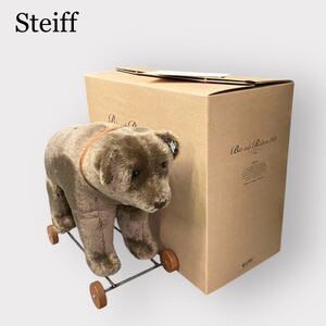 Steiff シュタイフ Bear on wheels 1921 REPLICA ベア オン ホイールズ 1921 レプリカ 43cm 限定品 希少品 ヴィンテージ ブラウン モヘア