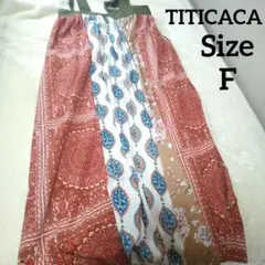 【オシャレ☆TITICACA】肩ひも　ノースリーブロングワンピース　サイズF