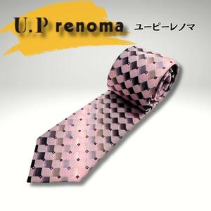 U.P renoma　ユーピーレノマ　ネクタイ　ピンク系