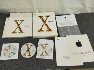 E02-20241022 Mac OS X v10.2 正規版3枚組 元箱 説明書 付き　Developer Tools 現状渡し