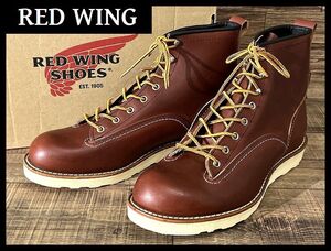 送料無 未使用 デッドストック 廃盤 USA製 RED WING レッドウィング 2924 14年製 LINEMAN 6インチ レザー ラインマン ブーツ 赤茶 28.0 ①