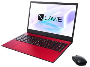 NEC LAVIE N15 PC-N1575CAR 15.6型 Core i7 メモリ8GB SSD512GB office Windows 11 顔認証 カームレッド 量販店展示品