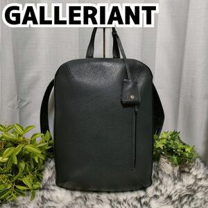 ◆高級感オールレザー◆ GALLERIANT ガレリアント リュック ネイビー デイパッグ 濃紺 バッグパック 革 スマートバッグ男性 ビジネスバッグ