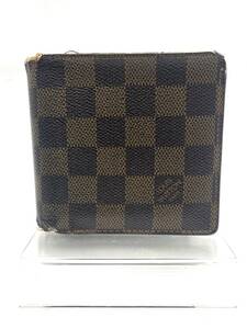 Louis Vuitton ルイヴィトン ダミエ ポルトフォイユ マルコ 二つ折り 財布 ブラウン系 型番：N61675 シリアル：CA0035(2005年製造モデル)