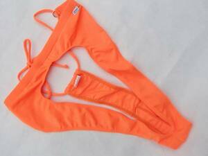 bra42 ◎【新品】BIKINIS BRASIL マイクロワンピースV型　オレンジ　S 403◎