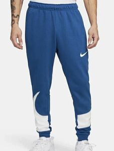 新品 送料込 NIKE DF TAPERED ENEG PANTS Mサイズ 青/白 ナイキ ドライフィット テーパード ロング パンツ トレーニング ビッグ スウッシュ