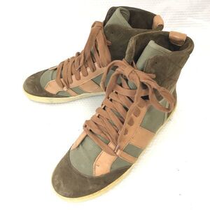 スペイン製★クロエ/Chloe★ショートブーツ【37.5/23.5-24.0程度/カーキ系/KHAKI】ハイカットスニーカー/sneakers/Shoes/trainers◆pQ-299