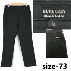 三陽商会製★BURBERRY BLACK LABEL★秋冬/コーティングパンツ/暖か裏起毛【メンズ73/股下74cm/黒】スラックス/ズボン/Trouser◆pBH779