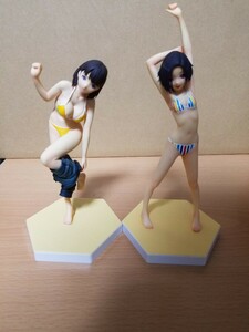 姉ヶ崎寧々　小早川凛子　2体セット「ラブプラス」 BEACH QUEENS 1/10PVC塗装済み完成品　箱なし