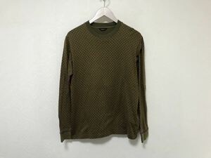 本物ポールスミスコレクション PAULSMITHコットン水玉柄長袖TシャツロンTメンズサーフアメカジミリタリービジネススーツ茶ブラウン日本製