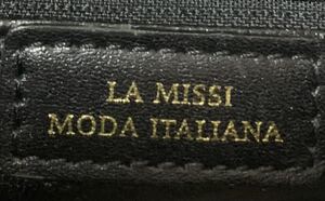 バック　ショルダーバック　黒　ブラック　革　リュックサック　モーダイタリアーナ　MODA ITALIANA