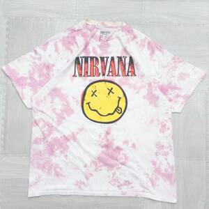 古着 00s NIRVANA ニルバーナ バンドTシャツ バンT タイダイ メンズXL