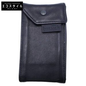 【美品】bagjack バッグジャック card carrier industrial leather レザー 折りたたみ カードケース ブラック