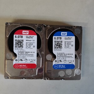 WD HDDハードディスク 3.5 インチ　6TB 2台まとめ　動作未確認　ジャンク