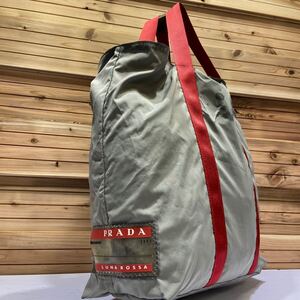 16 PRADA プラダ　スポーツ　トートバッグ　ハンドバッグ　ルナロッサ　ナイロン カーキー